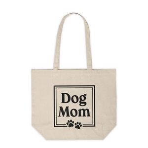 Dog Mom Custom Canvas Tote Bag